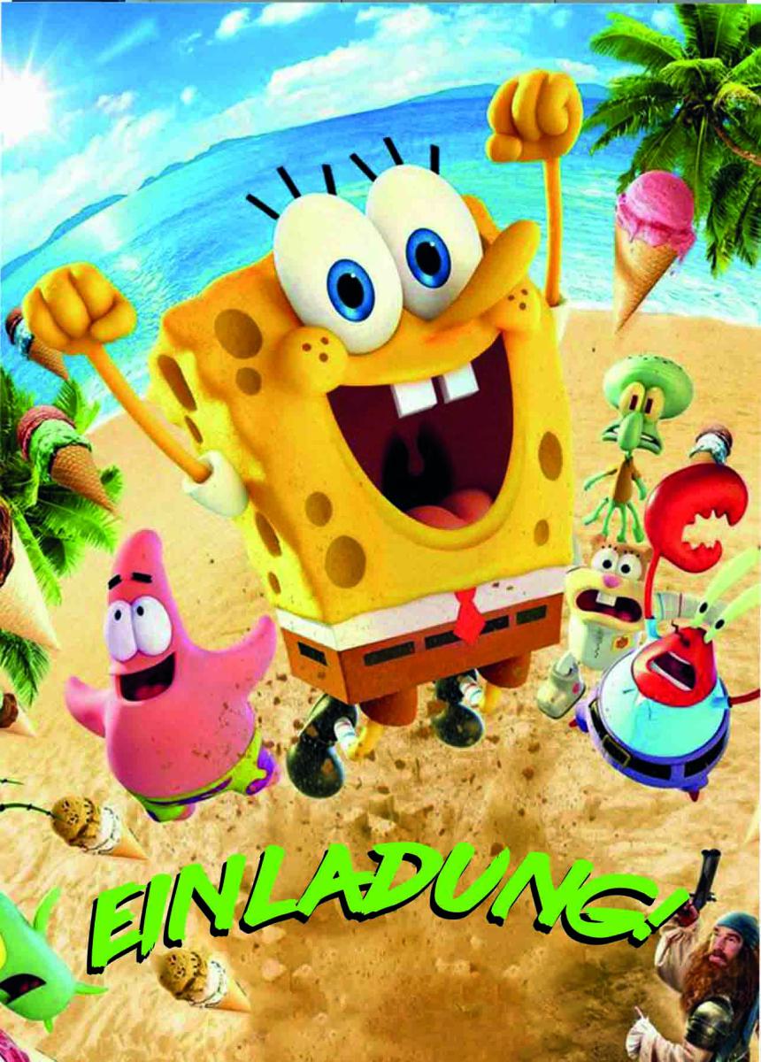 Spongebob-Einladungskarten